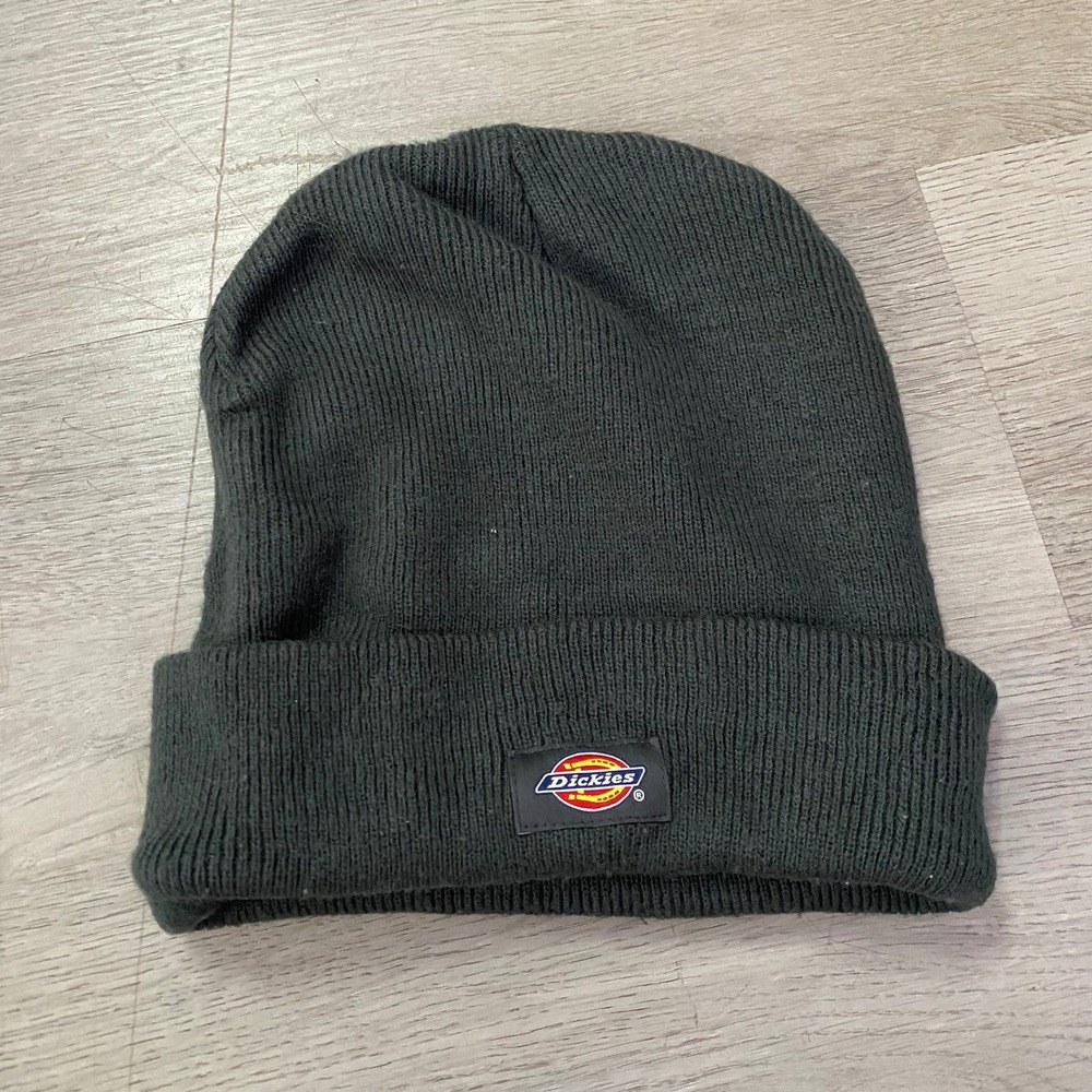 Dickies Beanie Hat Unisex OS Dark GrayCuffed Logo Patch Knit Cap WH201DC